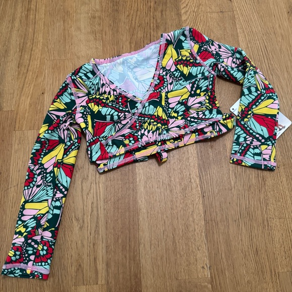 SwimZip 4T Butterfly Long Sleeve Wrap Swim Beach Top Sun Protection NEW - Picture 3 of 10